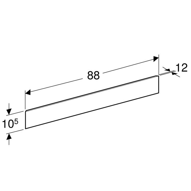 Декоративная панель Geberit Bambini (фронтальная) для детской раковины, под два смесителя, Varicor®: цвет зеленый no. 229