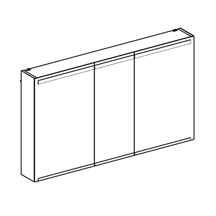 Зеркальный шкафчик Geberit Option с подсветкой 120х70х15 [500.207.00.1]
