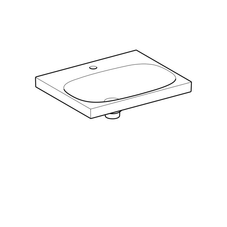 Раковина Geberit Acanto, 500.629.01.2 Раковина Geberit Acanto, 500.629.01.2