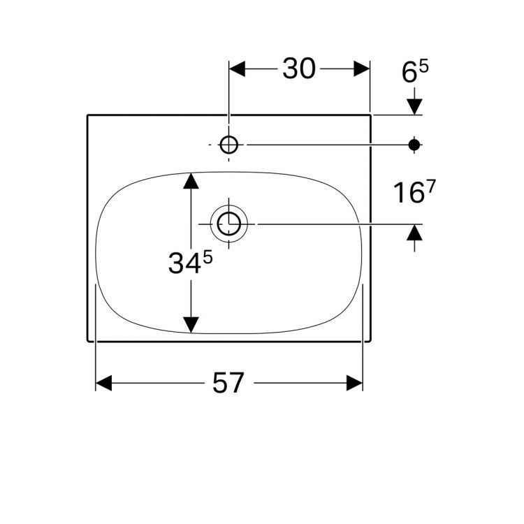 Раковина Geberit Acanto, 500.629.01.2 Раковина Geberit Acanto, 500.629.01.2
