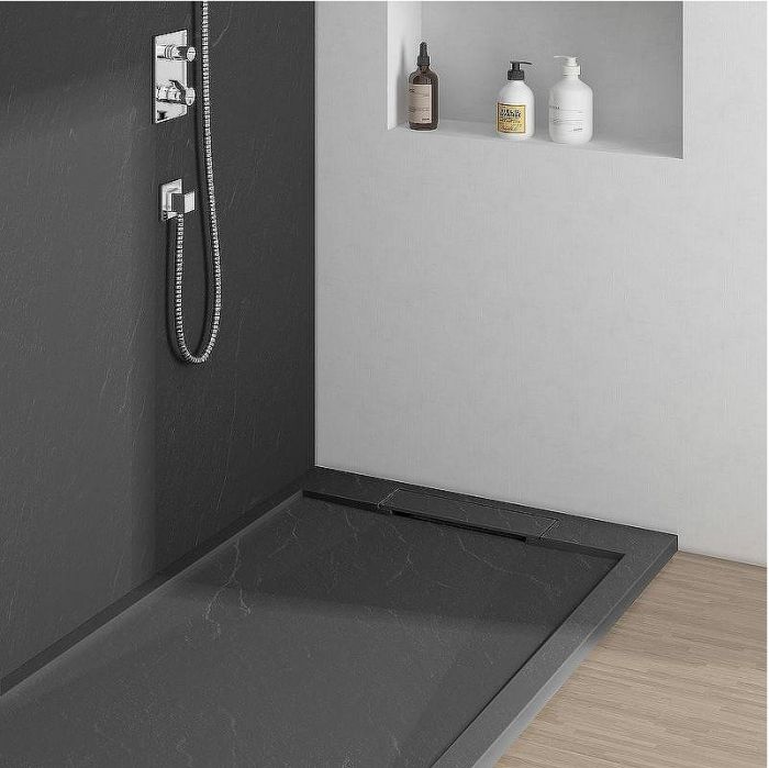 Душевой поддон из искусственного камня Vincea 100x80 VST-4SRL8010A Антрацит