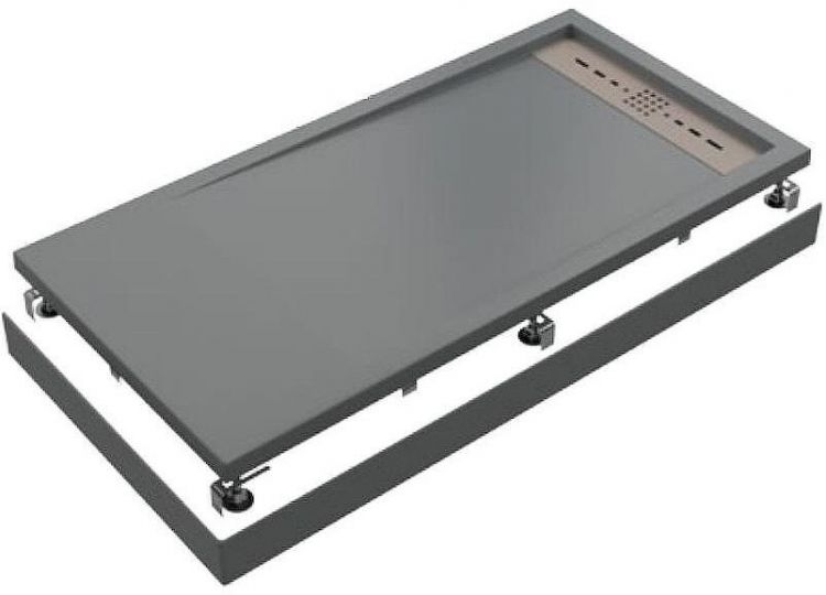 Душевой поддон из искусственного камня Creto Scala 100x90 3-0007 Серый