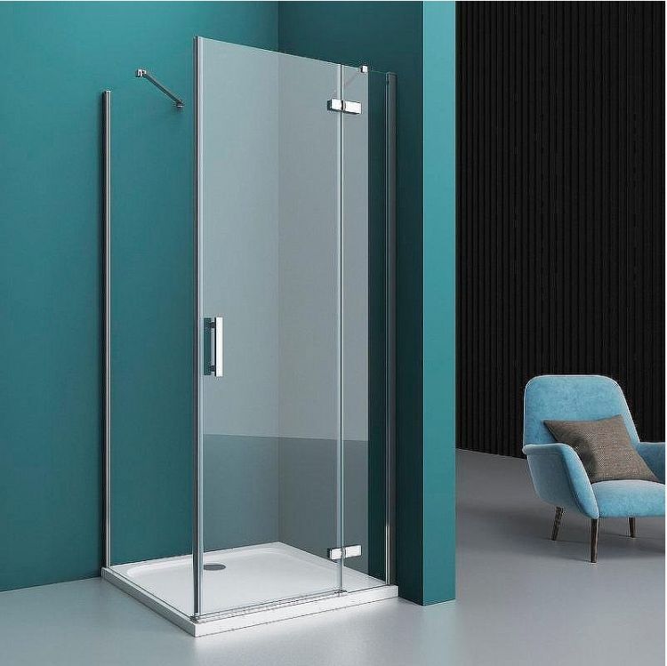 Душевой уголок BelBagno Kraft 100х80 KRAFT-AH-12-100/80-C-Cr-R профиль Хром стекло прозрачное