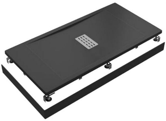 Душевой поддон из искусственного камня Good Door Flow 100x70 ЛП00122 Черный