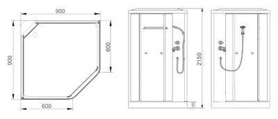 Душевая кабина Bolu Pentas BL-112/90n