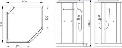 Душевая кабина Bolu Pentas BL-112/90n
