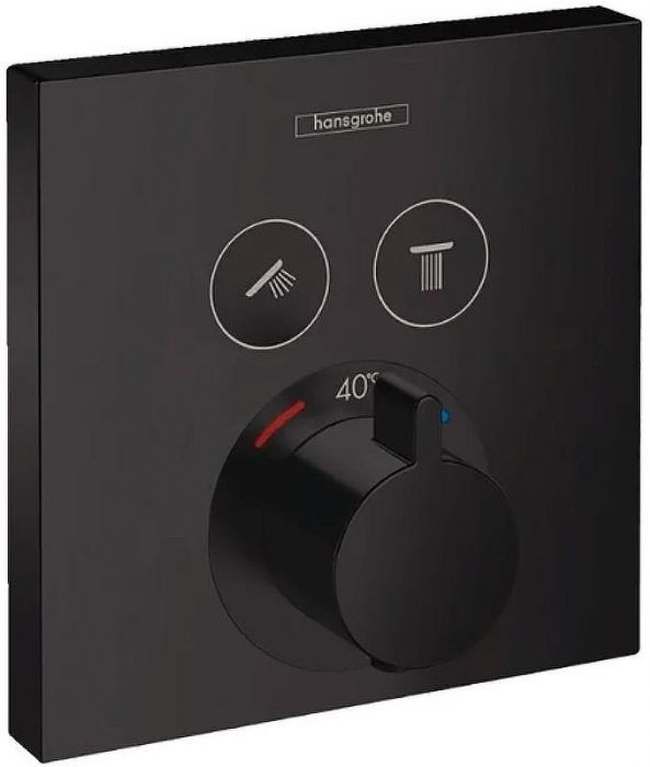 Смеситель для душа Hansgrohe ShowerSelect 15763670 с термостатом Черный матовый