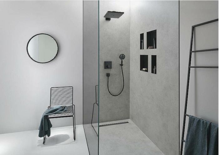 Смеситель для душа Hansgrohe ShowerSelect 15763670 с термостатом Черный матовый