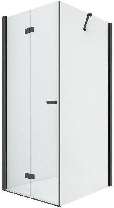 Душевой уголок New Trendy New Soleo Black 100х100 L D-0236A/D-0116B профиль Черный стекло прозрачное