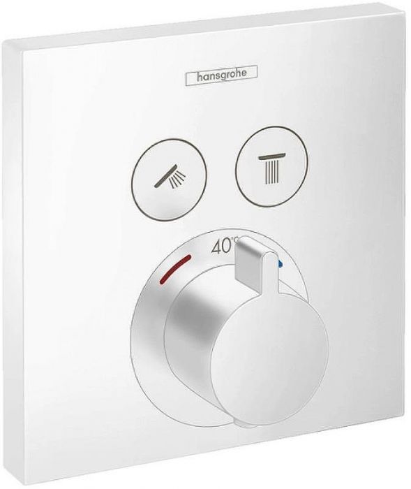 Смеситель для душа Hansgrohe ShowerSelect 15763700 с термостатом Белый матовый