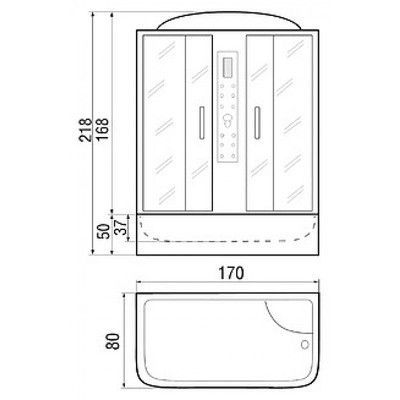 Душевая кабина River Dunay 170/80/50 МТ Душевая кабина River Dunay 170/80/50 МТ