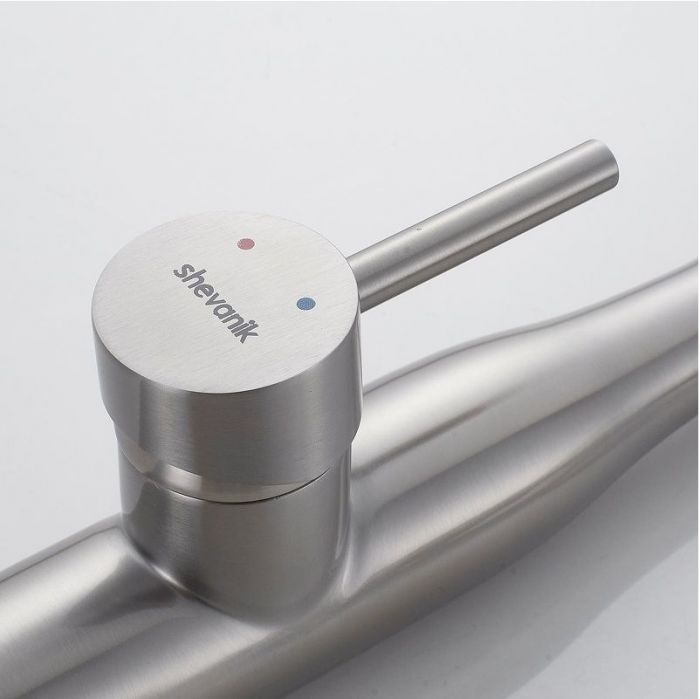 Смеситель для кухни Shevanik S123L-9 цвет Сатин Серый