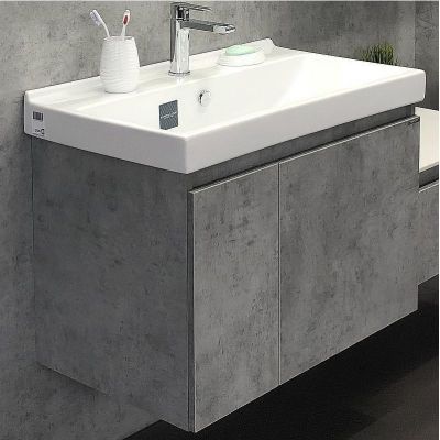Тумба с раковиной Comforty Осло 80 00-00000836 подвесная Бетон светлый