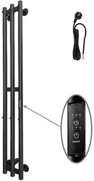 Электрический полотенцесушитель Altasan Арго 120х17 Арго12017ЧМ Черный муар