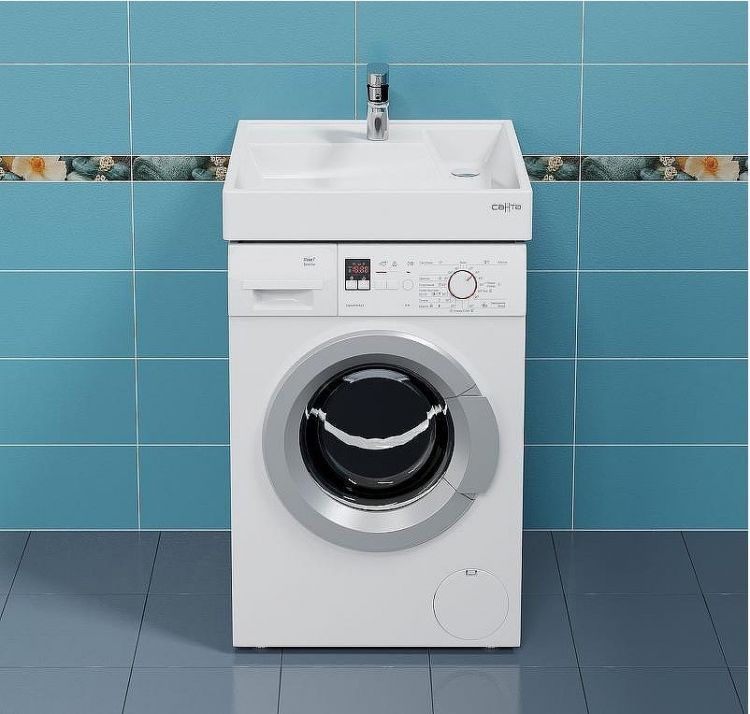 Раковина СанТа Юпитер 60 900130 на стиральную машину Белая