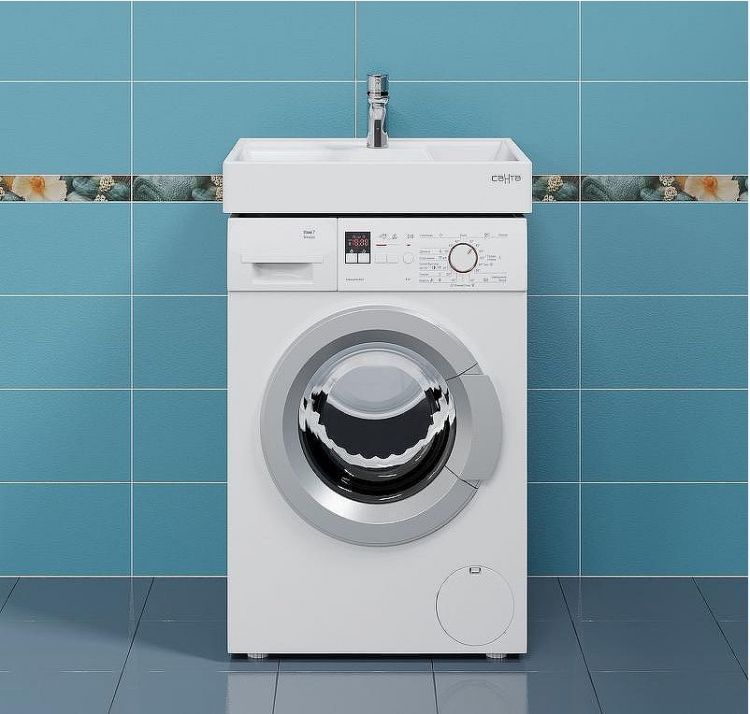 Раковина СанТа Юпитер 60 900130 на стиральную машину Белая