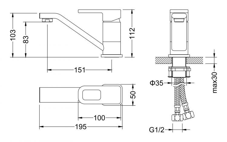 Смеситель для раковины Timo Sahara 2201-15/00F хром Смеситель для раковины Timo Sahara 2201-15/00F хром