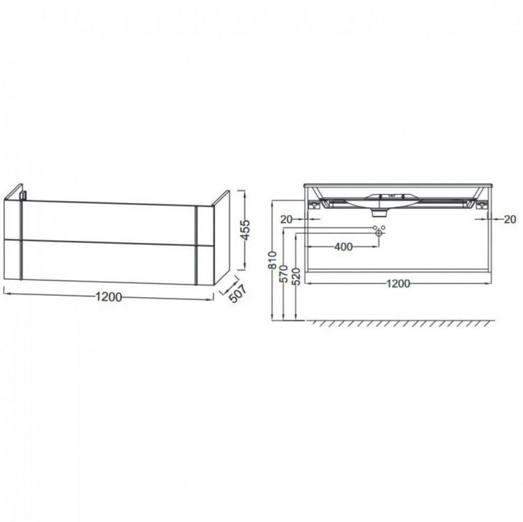 Тумба под раковину Jacob Delafon Nouvelle Vague 120см EB3036-E16 ореховое дерево