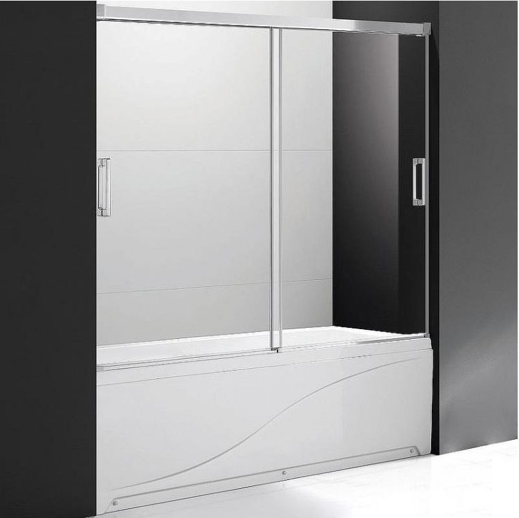 Шторка на ванну Cezares Tandem Soft VF-2 190х145 профиль Хром стекло прозрачное Шторка на ванну Cezares Tandem Soft VF-2 190х145 профиль Хром стекло прозрачное