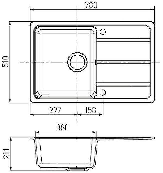 Кухонная мойка Aquaton Аманда 78 1A712832AD290 Шампань