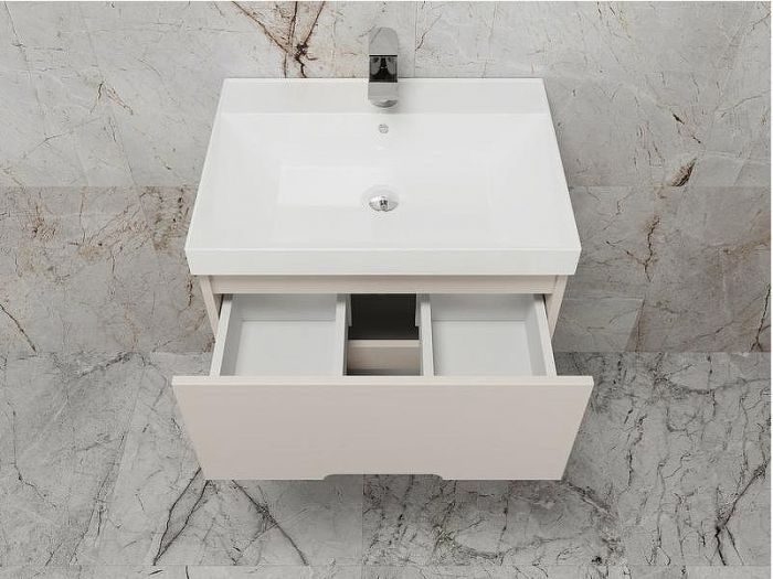 Тумба под раковину Style Line Матис 60 ЛС-00002310 подвесная Крем