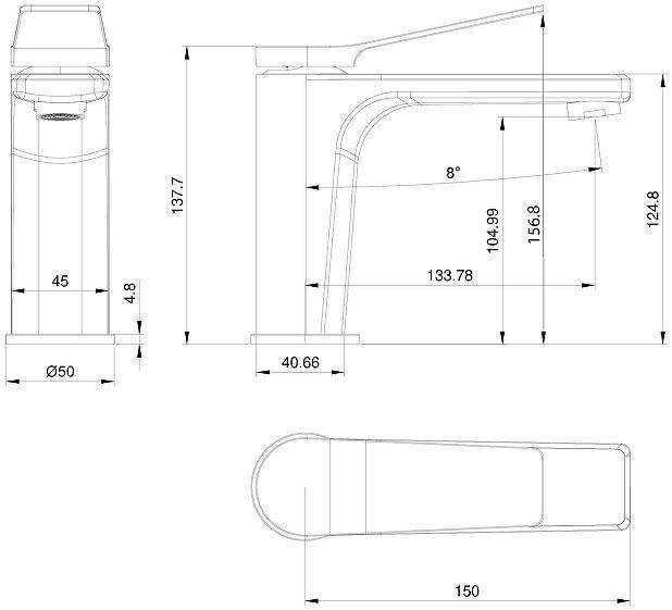 Смеситель для раковины Wonzon & Woghand WW-XH-012-MW цвет Белый матовый Смеситель для раковины Wonzon & Woghand WW-XH-012-MW цвет Белый матовый