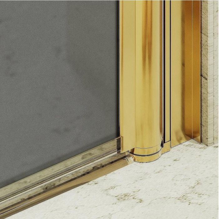 Душевая дверь Maybah Glass MGD-807-3 800x1980 на монопетле Золото стекло графитовое матовое