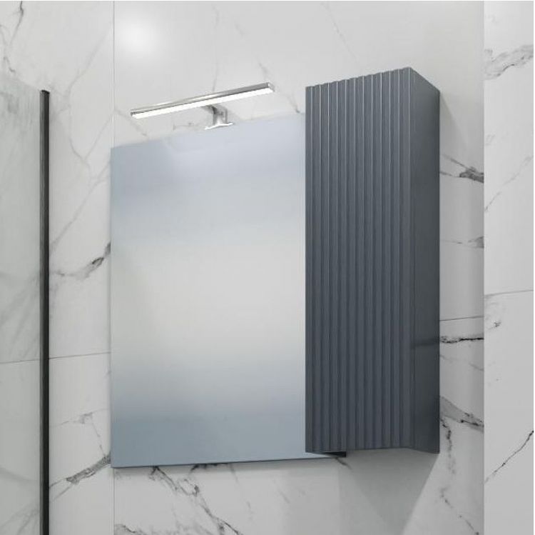 Зеркало со шкафом СанТа Альтаир 70 700503 с подсветкой Графит матовый