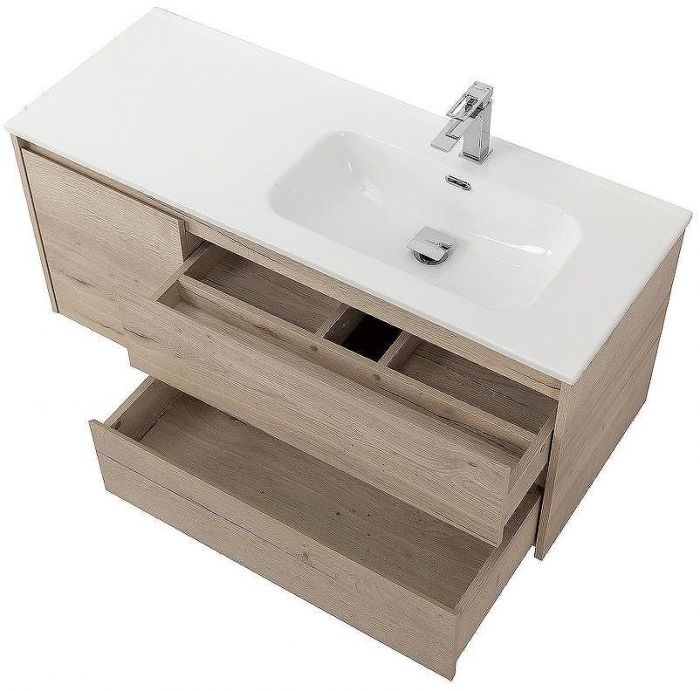 Тумба под раковину BelBagno Kraft 100 R KRAFT-1000-2C-1A-SO-RGB-R подвесная Rovere Galifax Bianco