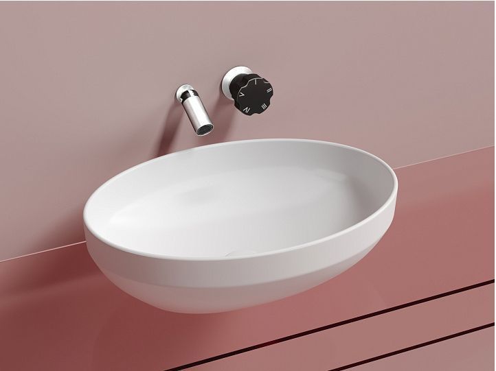 Умывальник CERAMICANOVA Element чаша накладная овальная (цвет Белый Матовый) CN6056MW