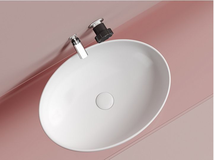 Умывальник CERAMICANOVA Element чаша накладная овальная (цвет Белый Матовый) CN6056MW