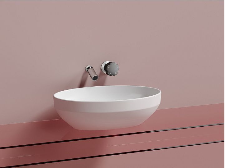 Умывальник CERAMICANOVA Element чаша накладная овальная (цвет Белый Матовый) CN6056MW