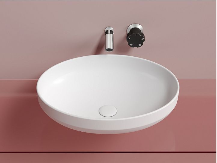 Умывальник CERAMICANOVA Element чаша накладная овальная (цвет Белый Матовый) CN6056MW