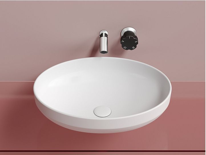 Умывальник CERAMICANOVA Element чаша накладная овальная (цвет Белый Матовый) CN6056MW