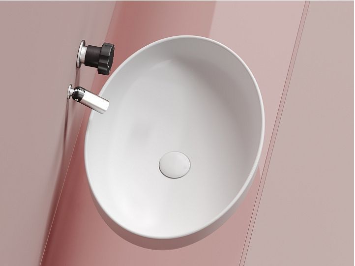 Умывальник CERAMICANOVA Element чаша накладная овальная (цвет Белый Матовый) CN6056MW