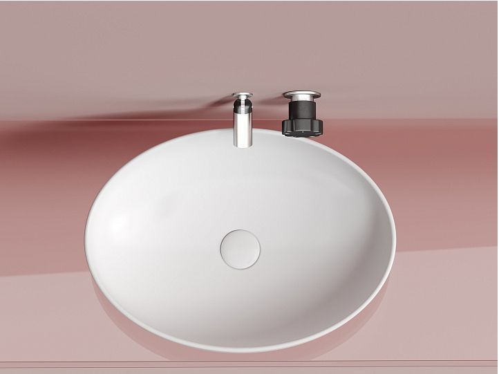 Умывальник CERAMICANOVA Element чаша накладная овальная (цвет Белый Матовый) CN6056MW