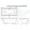 Чугунная ванна Delice Prestige 175х75 DLR230611R с отверстиями под ручки без антискользящего покрытия