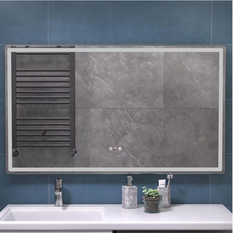 Зеркало Vigo Geometry Step 120 236 с подсветкой c сенсорным выключателем с диммером и подогревом