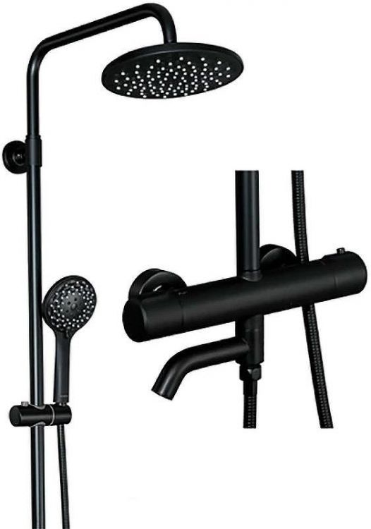 Душевая система Gappo G90 G2490-6 с термостатом Черная матовая