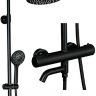 Душевая система Gappo G90 G2490-6 с термостатом Черная матовая