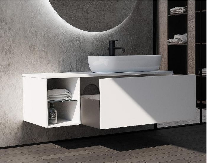 Тумба c раковиной SanVit Оскар 90 R koskar090R подвесная Белая