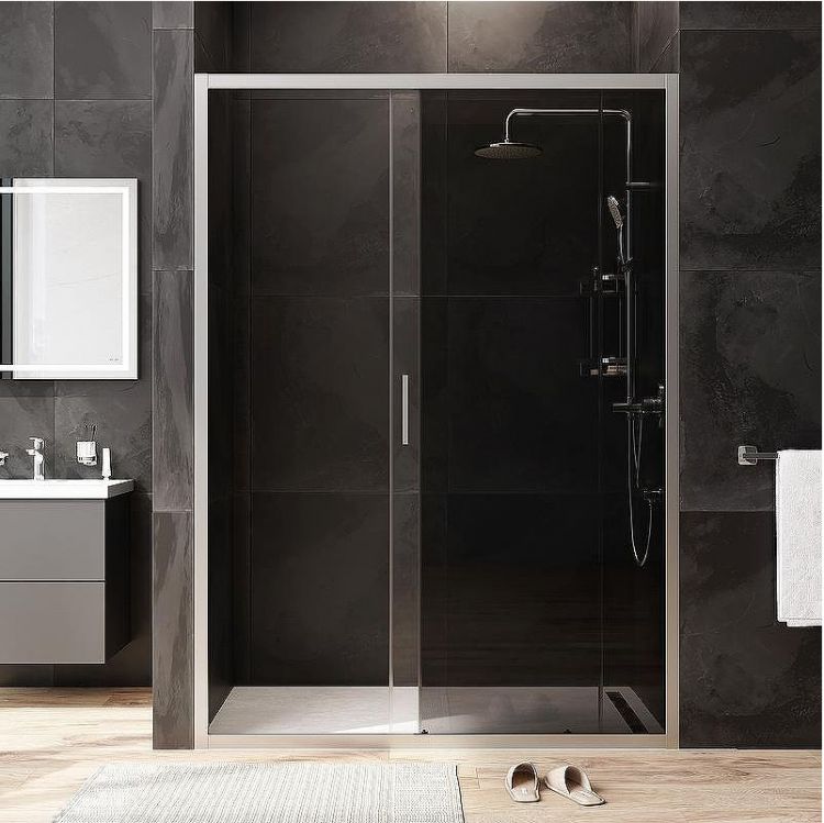 Душевая дверь AM.PM Gem 140 W90G-140-1-195MG профиль Хром матовый стекло тонированное-прозрачное Душевая дверь AM.PM Gem 140 W90G-140-1-195MG профиль Хром матовый стекло тонированное-прозрачное