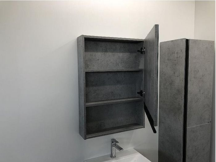 Зеркальный шкаф Comforty Эдинбург 60 00-00002043 Бетон светлый