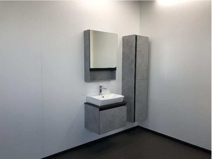 Зеркальный шкаф Comforty Эдинбург 60 00-00002043 Бетон светлый