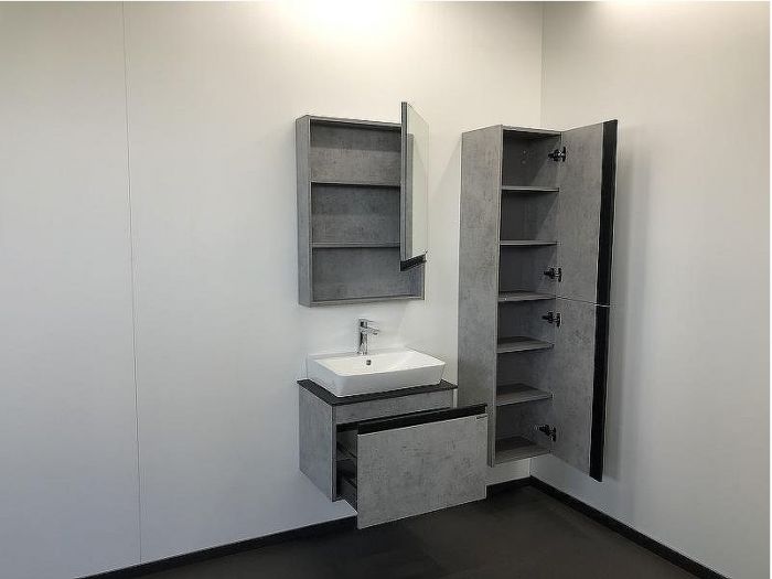 Зеркальный шкаф Comforty Эдинбург 60 00-00002043 Бетон светлый