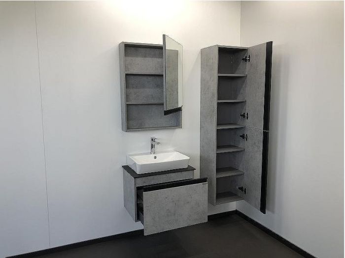 Зеркальный шкаф Comforty Эдинбург 60 00-00002043 Бетон светлый