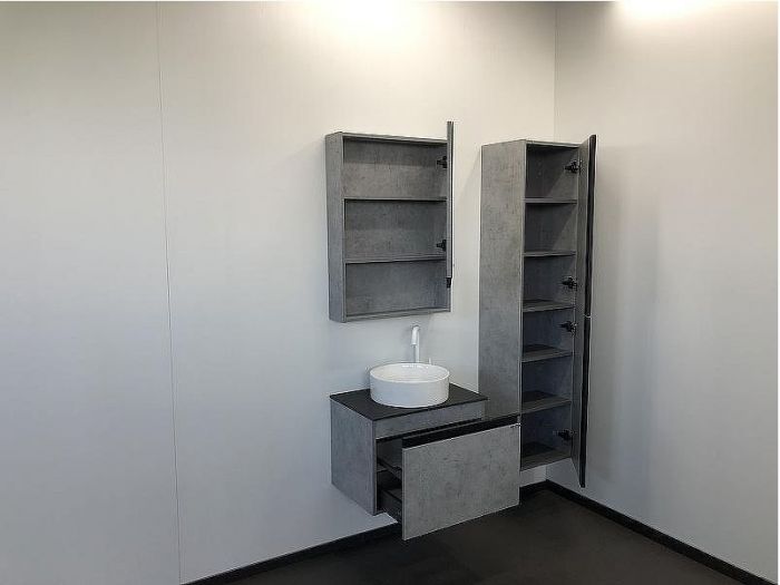 Зеркальный шкаф Comforty Эдинбург 60 00-00002043 Бетон светлый