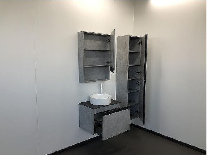 Зеркальный шкаф Comforty Эдинбург 60 00-00002043 Бетон светлый