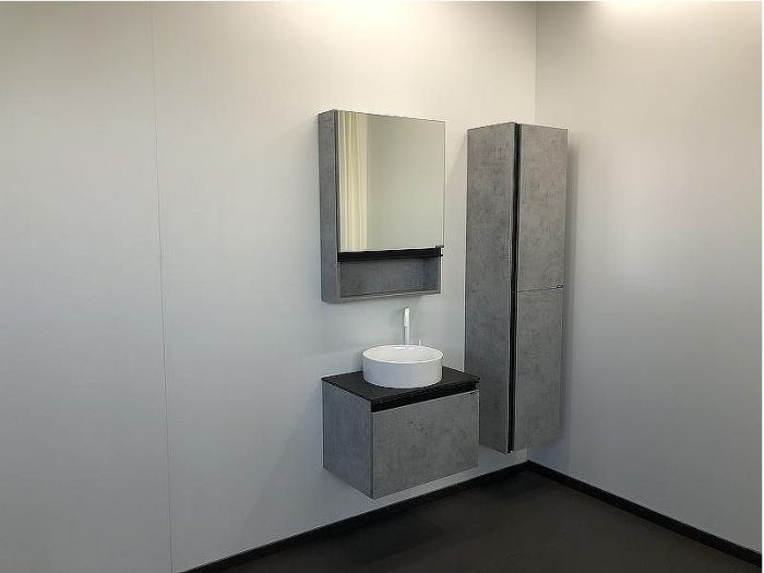 Зеркальный шкаф Comforty Эдинбург 60 00-00002043 Бетон светлый