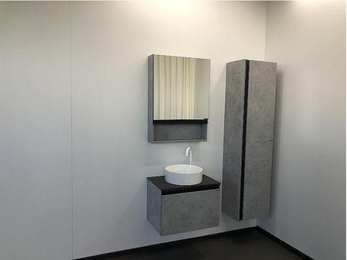 Зеркальный шкаф Comforty Эдинбург 60 00-00002043 Бетон светлый